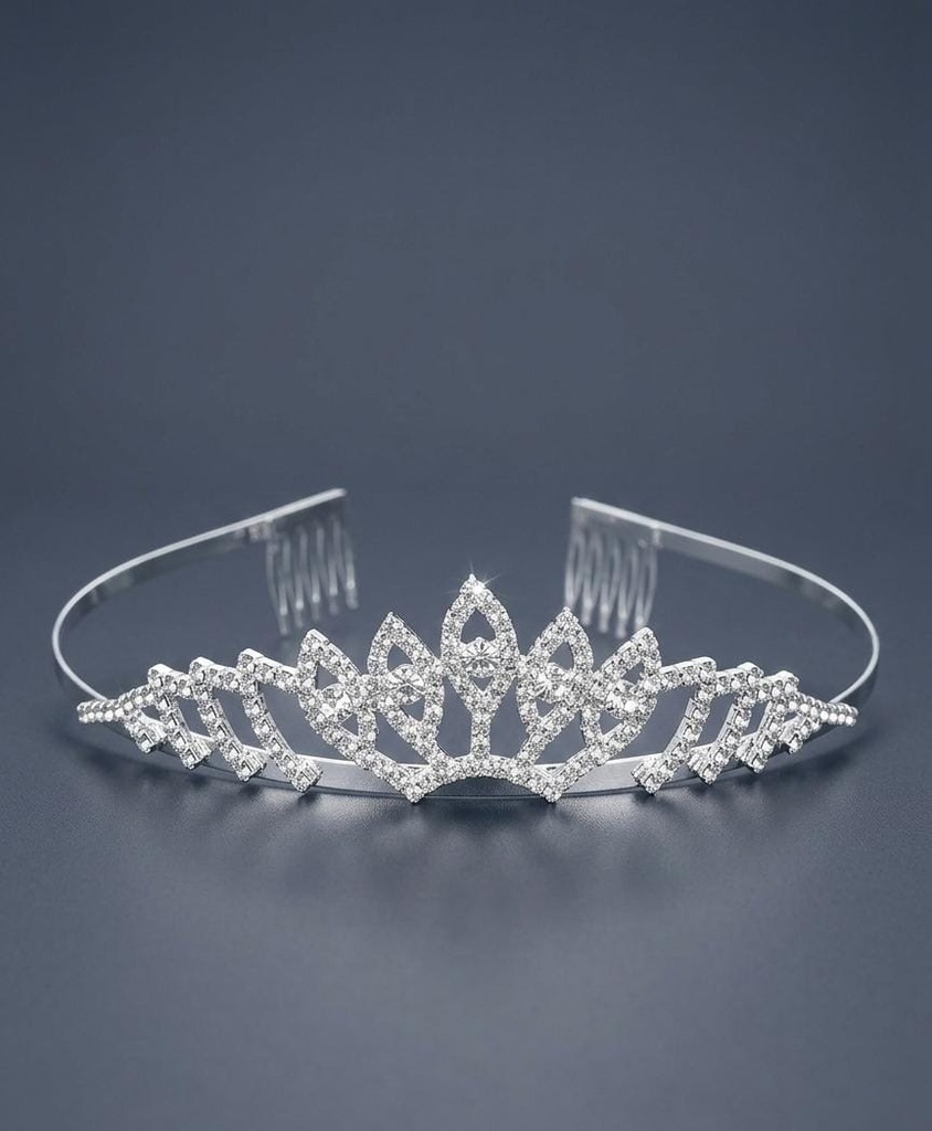 CRYSTAL AVENUE TIARA PLATEADA