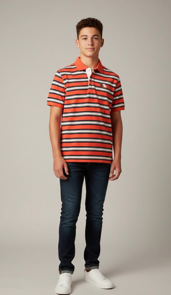 ABERCROMBIE CAMISA NIÑO ROJO-BLC-