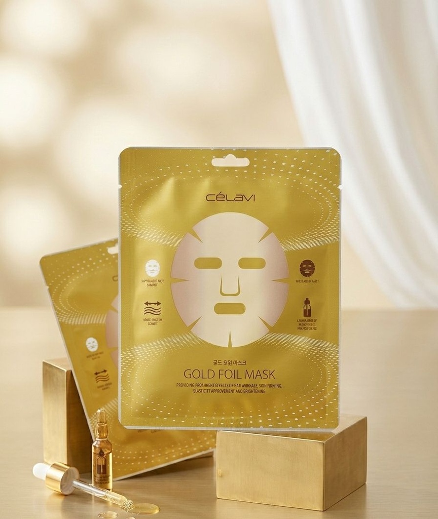 CELAVI MASCARILLA GOLD FOIL 1PZS