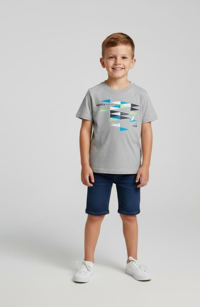 NAUTICA CAMISETA NIÑO GRIS