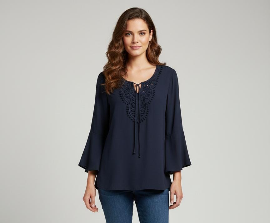 TACERA BLUSA MUJER AZUL MARINO 6863
