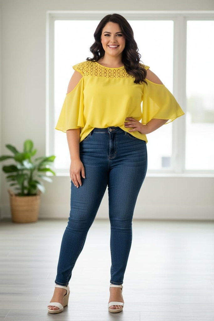 ESPRESSA BLUSA MUJER AMARILLO 7002