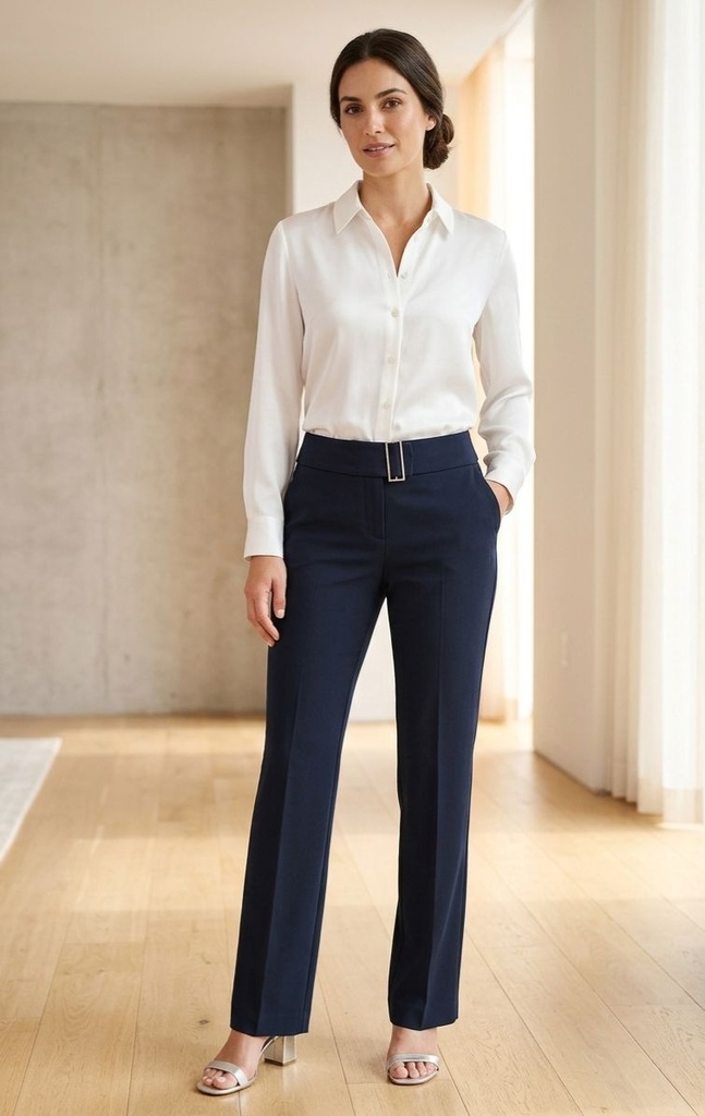 ANNA KEVIN PANTALON FORMAL AZUL