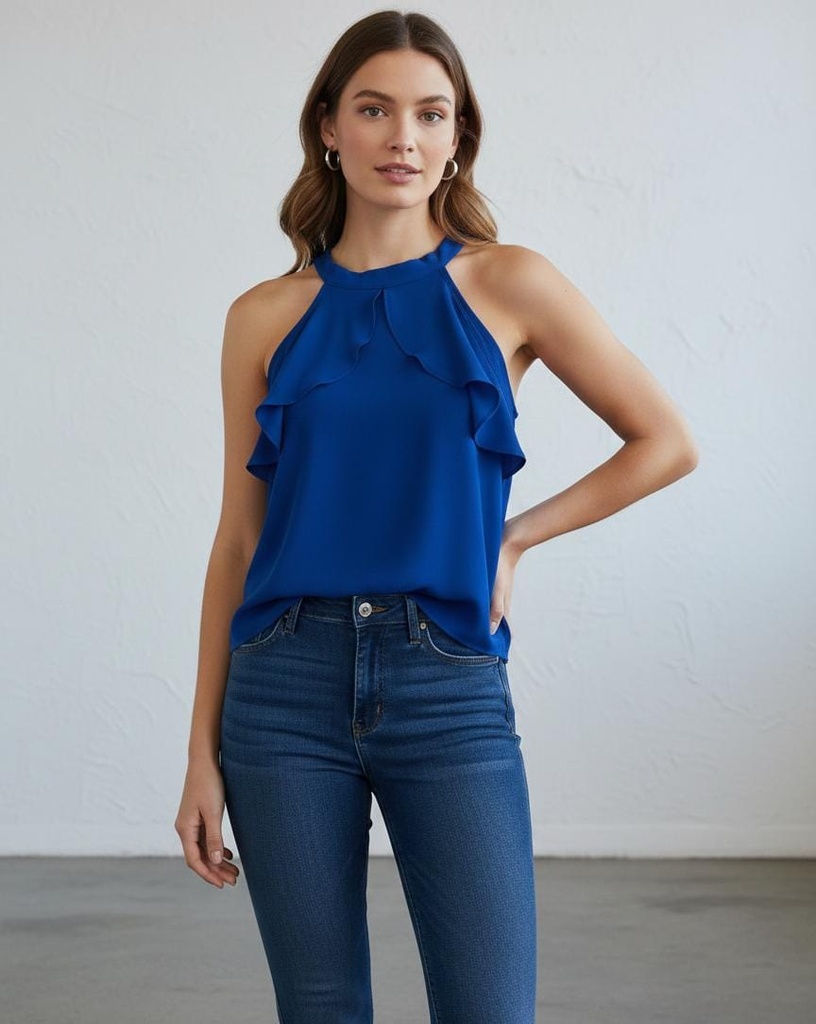 TOGETHER BLUSA MUJER AZUL ELECTRICO