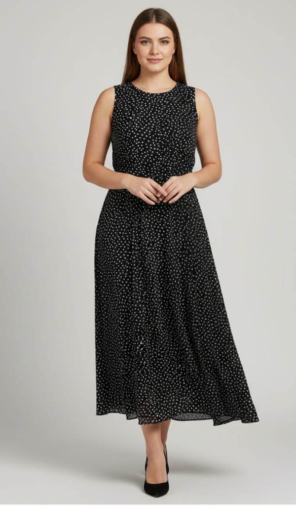 SANDRA DARREN VESTIDO M. AZUL M.PNTS