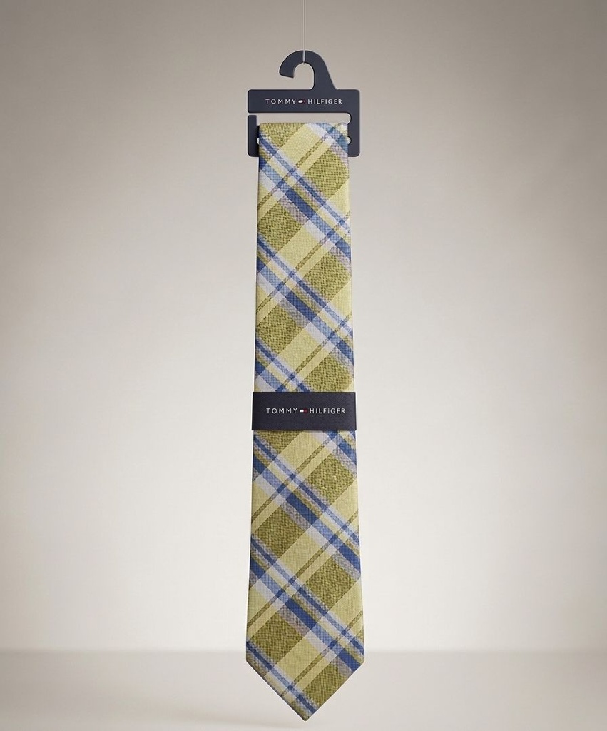 TOMMY CORBATA HOMBRE AMARILLO AZUL