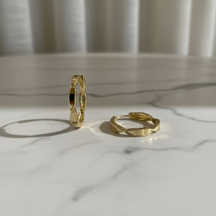 ARGOLLA ENCHAPE DORADO ROMBOS