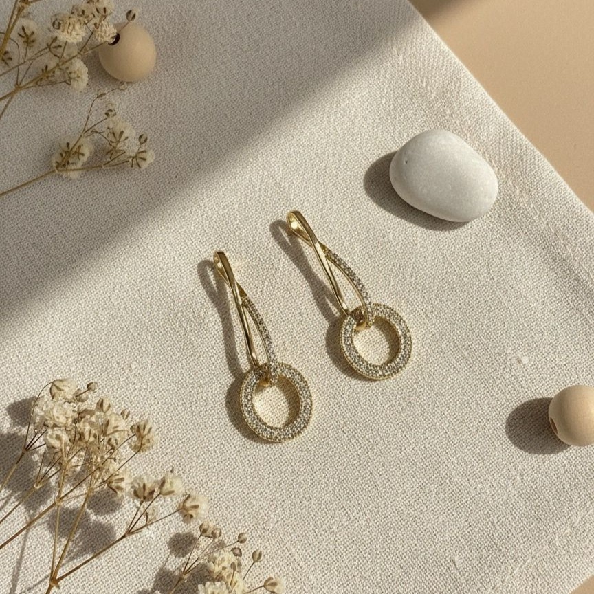 ARETES ENCHAPE DORADO INFINITO