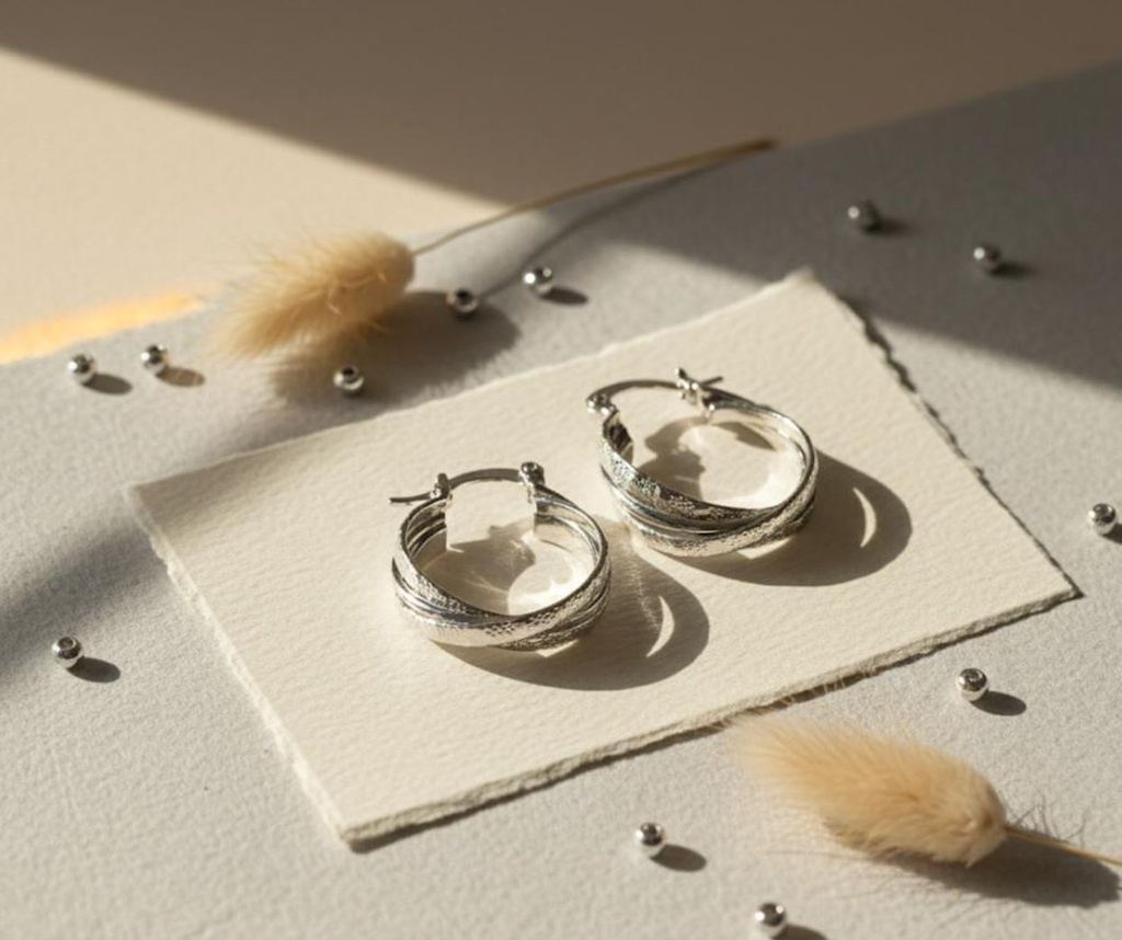 ARETES ARGOLLA PLATA ENCHAPE PEQUE.