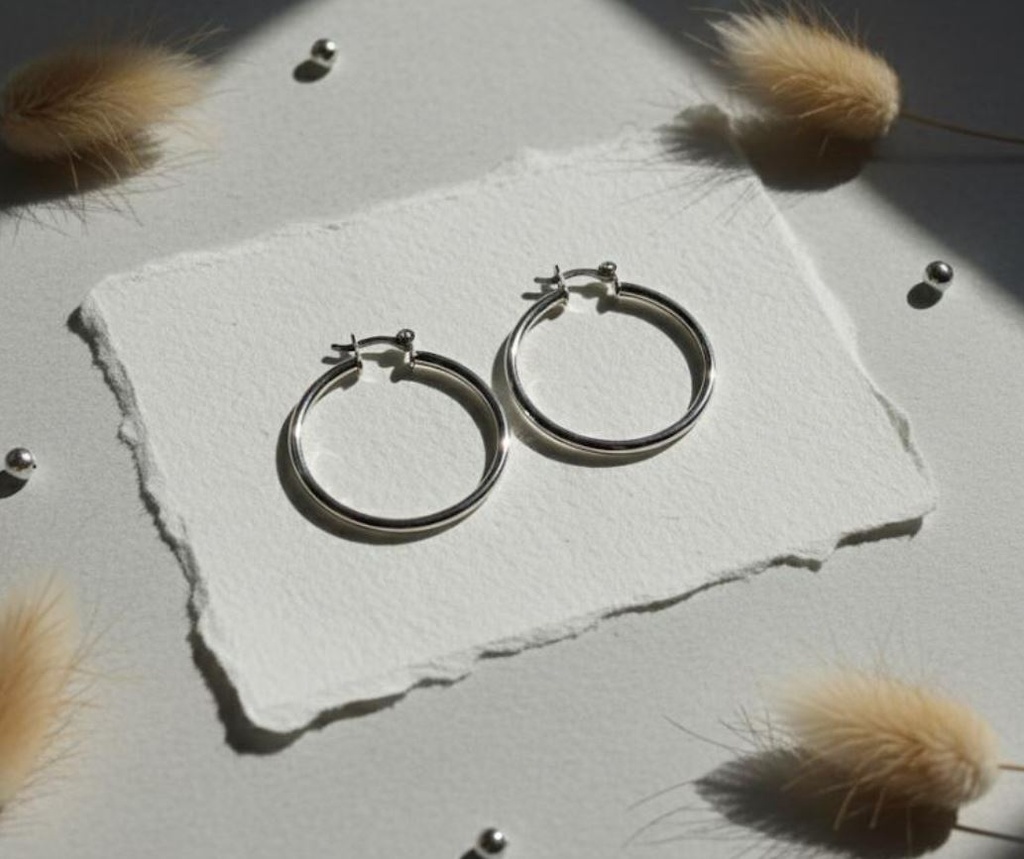 ARETES ARGOLLA PLATA PEQUE.ENCHAPE