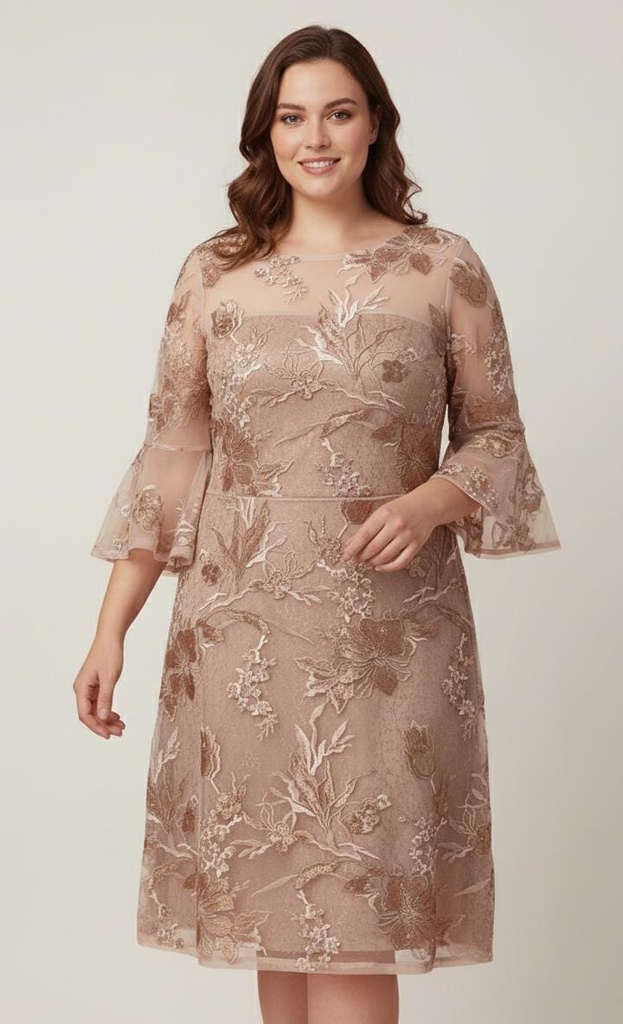 ADRIANNA PAPELL VESTIDO MUJER ROSA