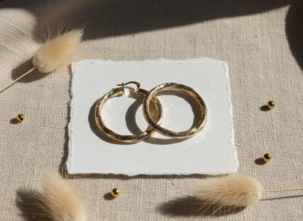 ARGOLLA ENCHAPE DORADO MED.