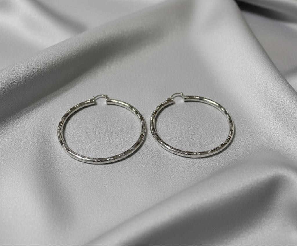 ARGOLLA ENCHAPE PLATEADO GRANDE