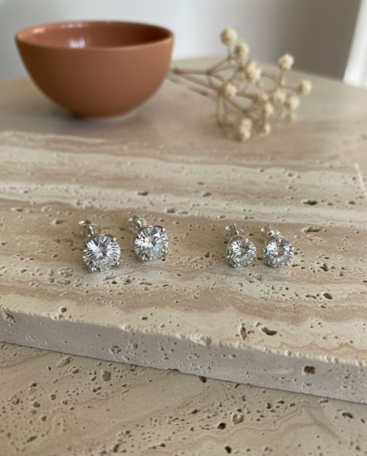 ARETES PLATA BRILLANTE 9.25