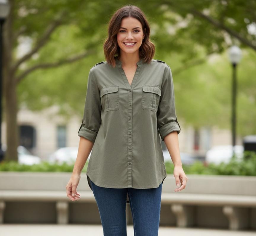 HESTER&ORCHARD BLUSA MUJER VERDE