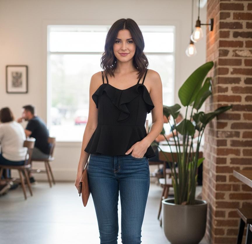 BLASHE BLUSA MUJER NEGRO BL01333