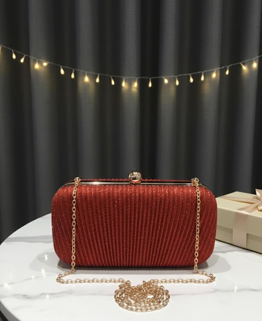 CARTERA FIESTA MUJER ROJO BRILLANTE