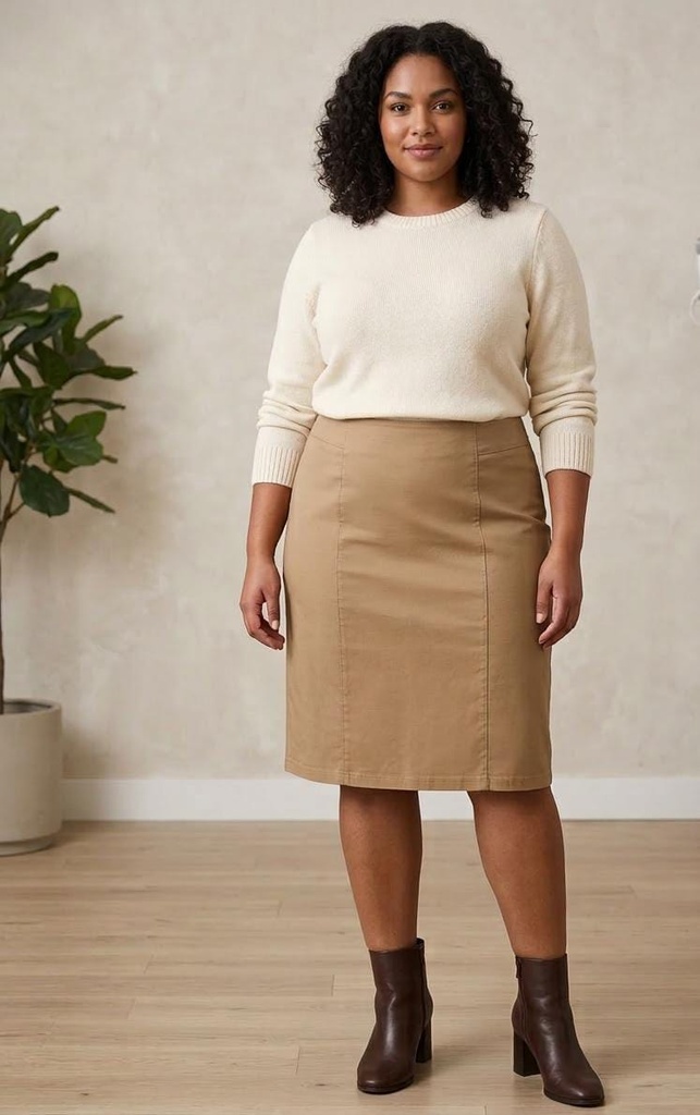 CHECK IT OUT FALDA MUJER BEIGE CS4512