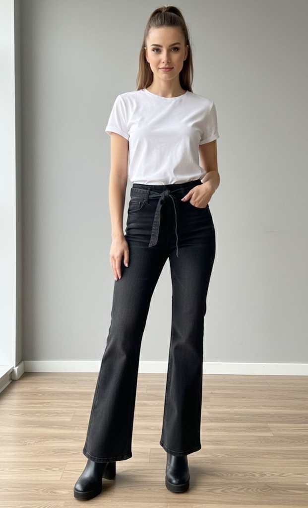 BLACK LABEL JEANS MUJER NEGRO