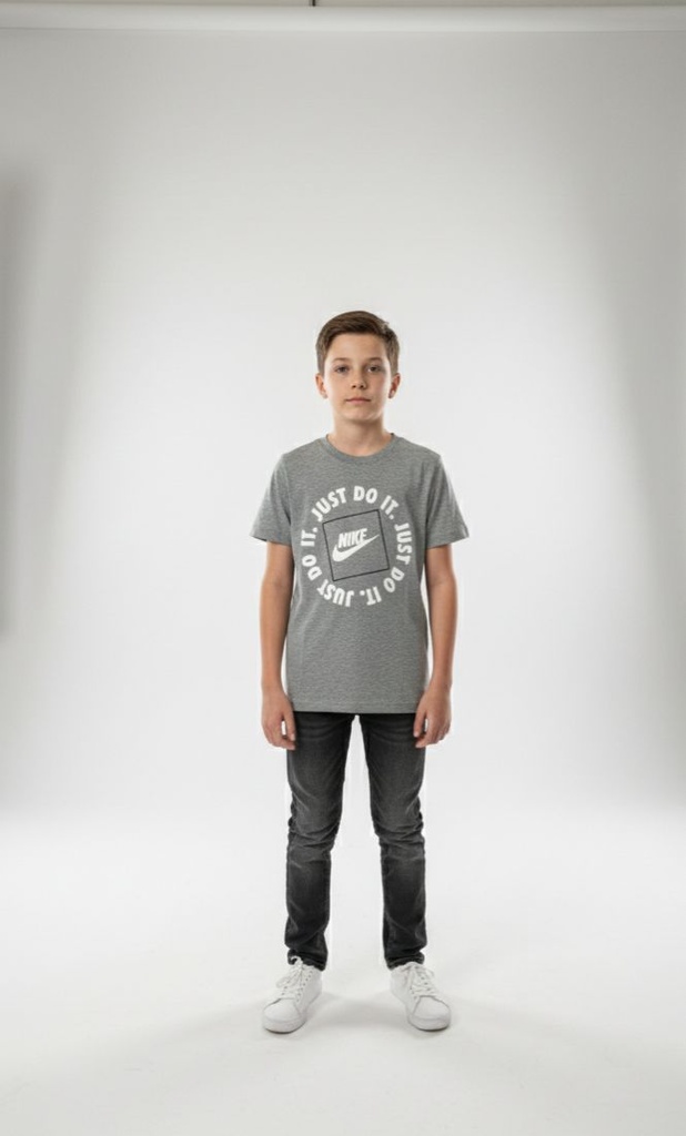 NIKE CAMISETA NIÑO GRIS JUST DO IT