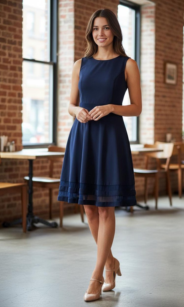 CHERIE VESTIDO CORTO MUJER AZUL