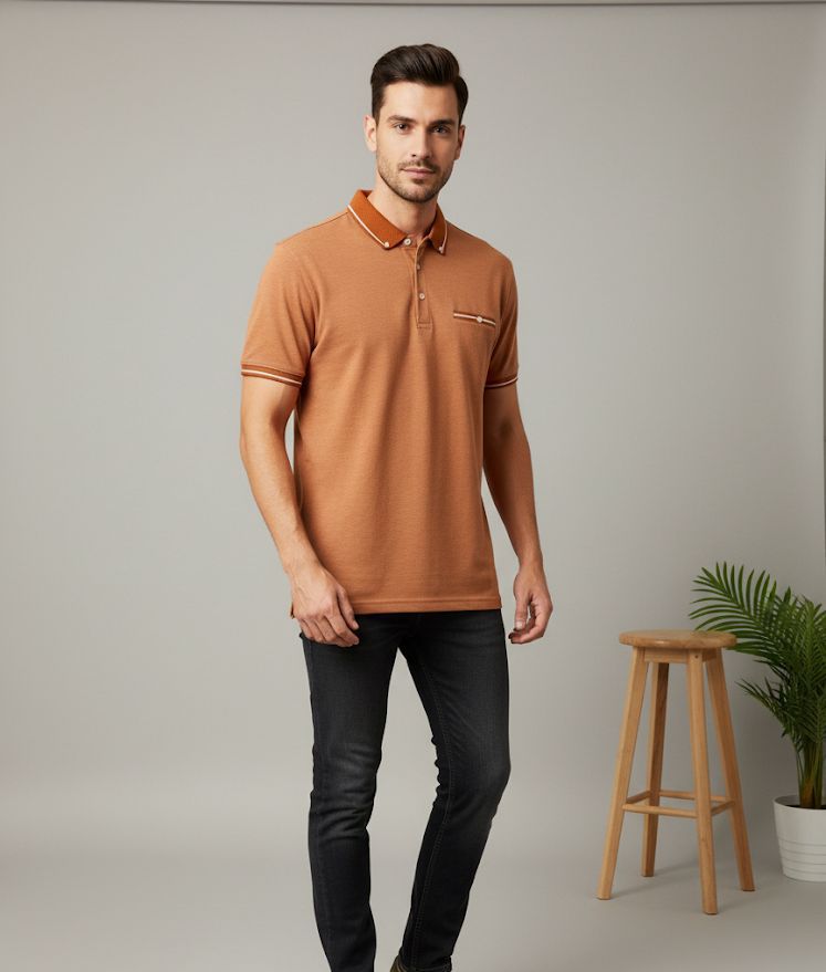 DENIM&FLOWER CAMISETA NARANJA