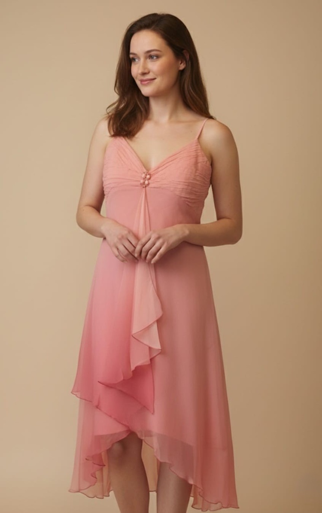 LAUNDRY VESTIDO MUJER SALMON