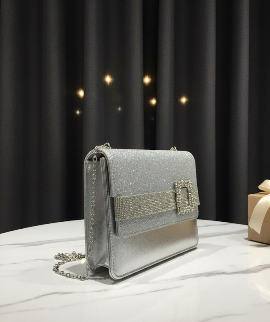 CARTERA FIESTA SILVER CUADRADA