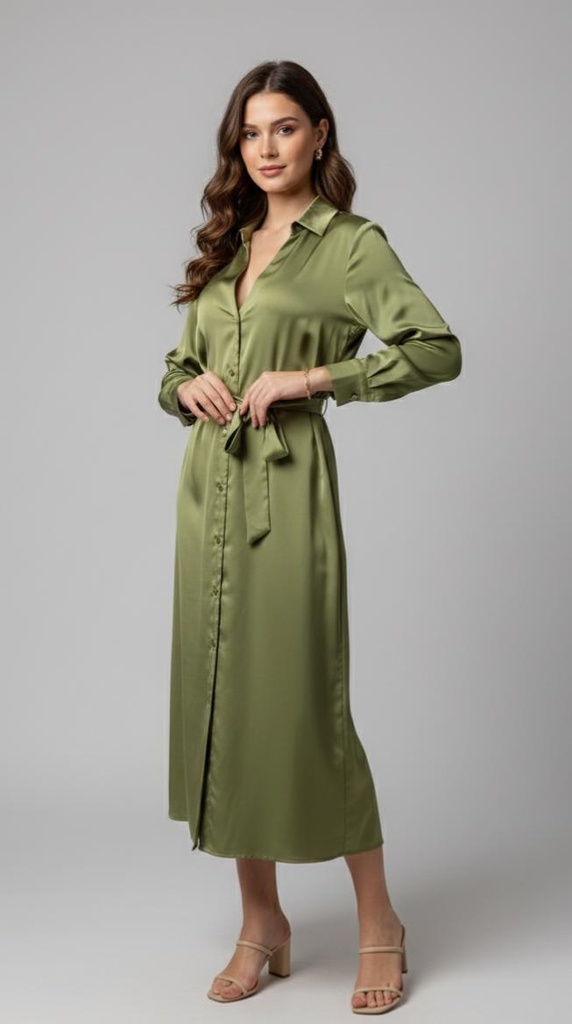 HYFVE VESTIDO L. VERDE TIERNO MUJER