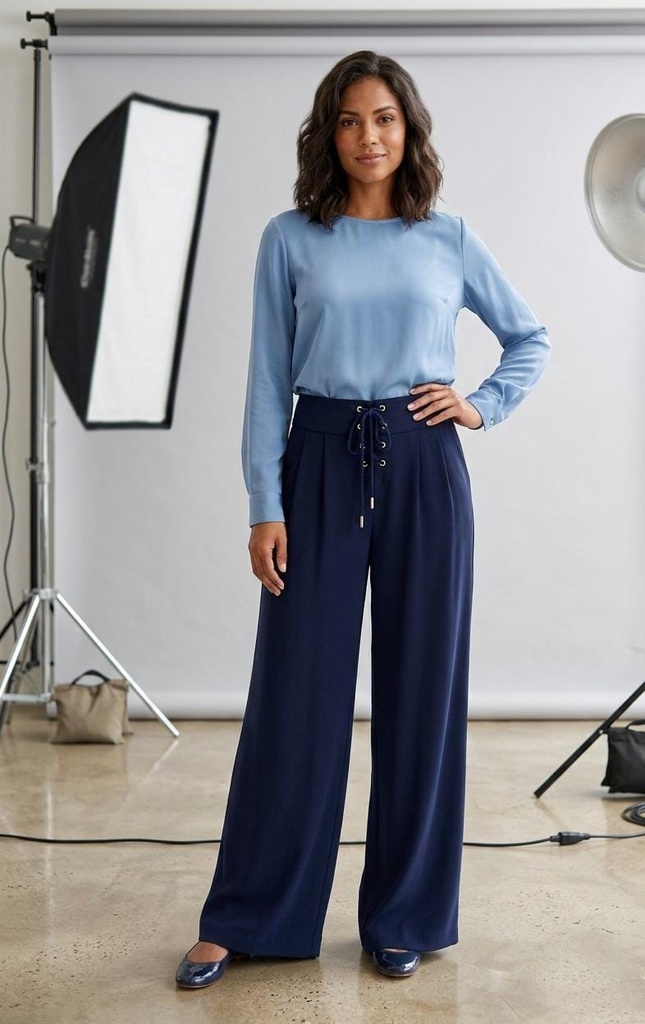 HALSTON PANTALON AZUL MARINO MUJER HS4K1B4U