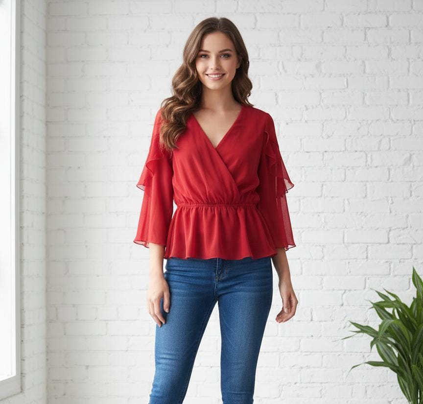 FLYING TOMATO BLUSA MUJER ROJO IT10773R