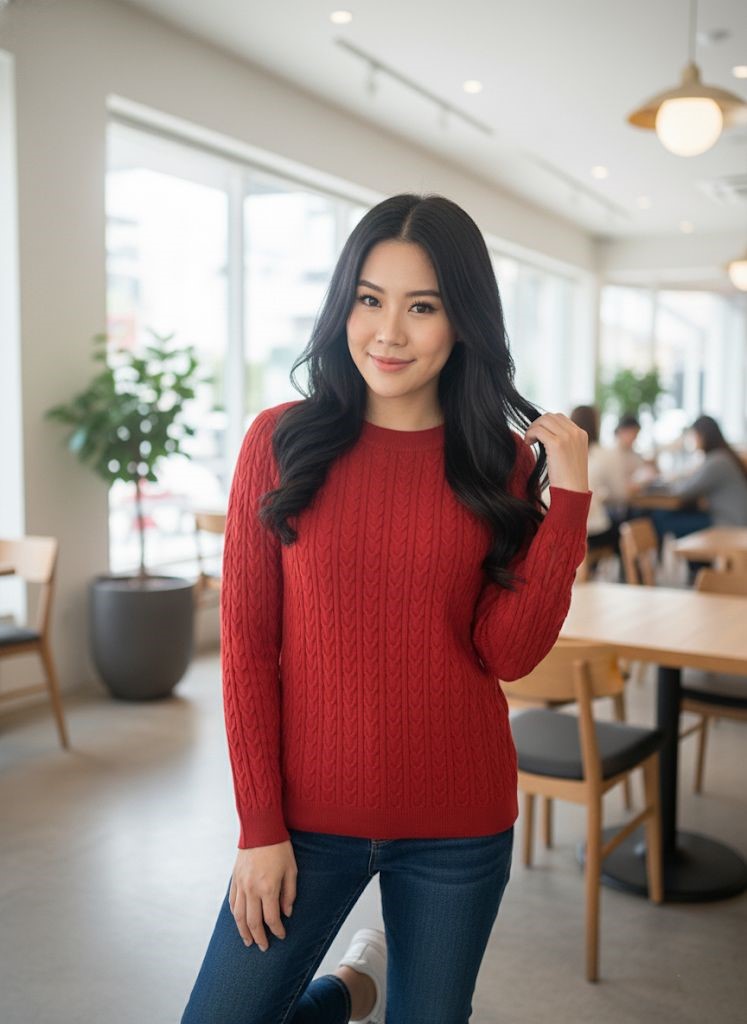 TOMMY SUETER ROJO MUJER J42S0477