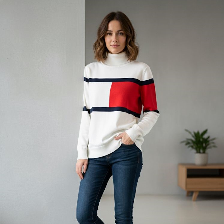TOMMY SUETER BLANCO-ROJO-AZUL