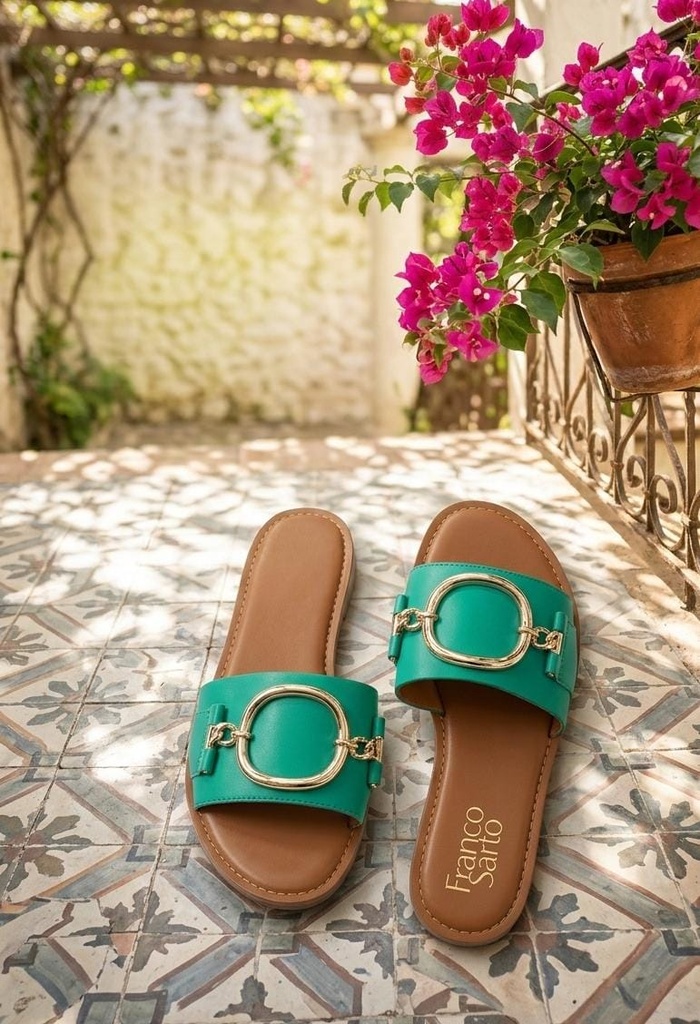 FRANCO SORTO SANDALIA VERDE-CAFE
