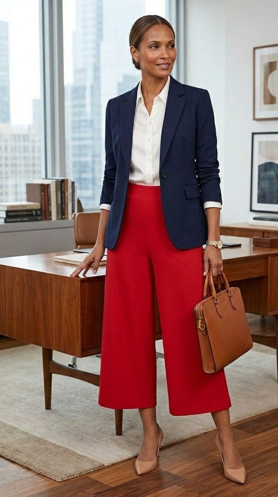 CRECE PANTALON MUJER ROJO