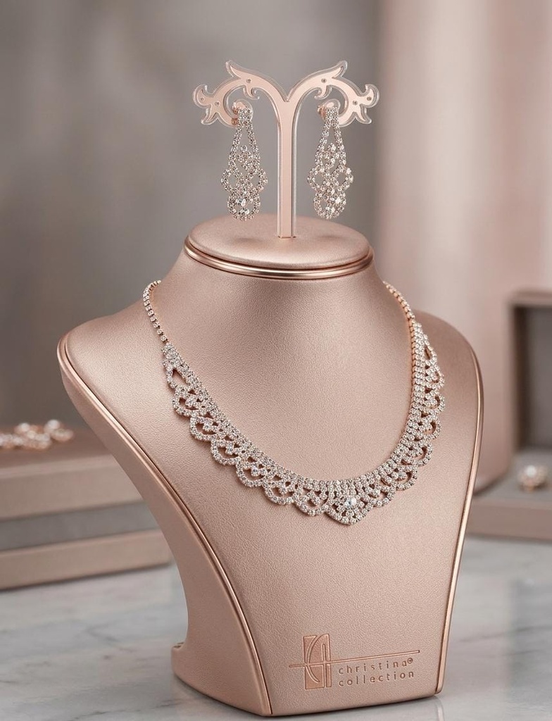 CHRITINA ARETES-COLLAR ROSE BRILLANTE