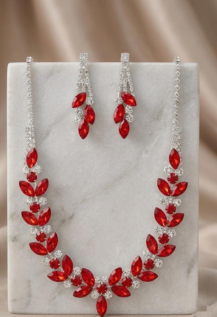 CHRISTINA ARETES-COLLAR ROJO BRILLATE