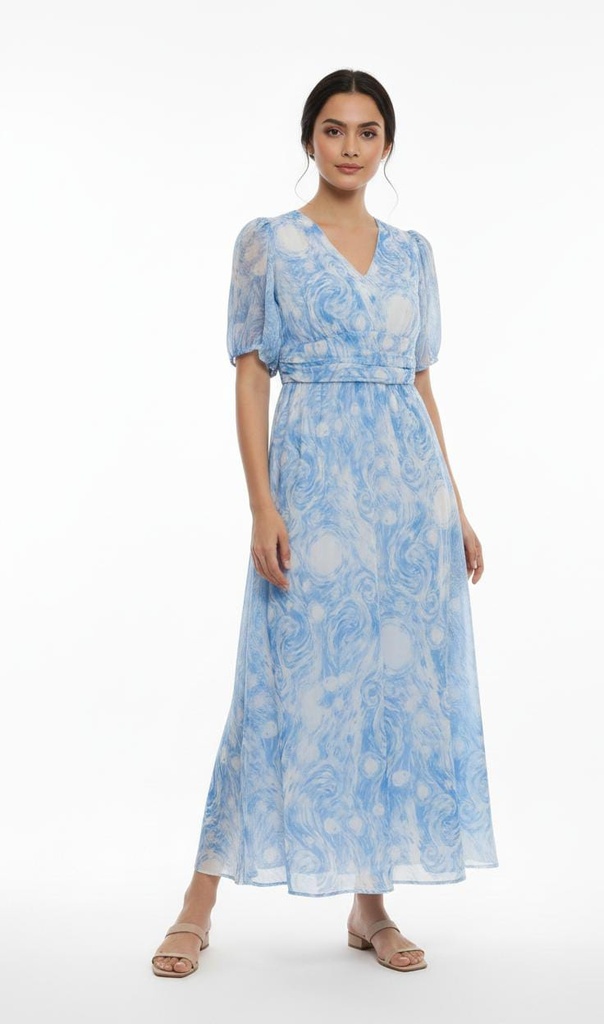 MISS BELLY VESTIDO CELESTE ESTAM.BLC