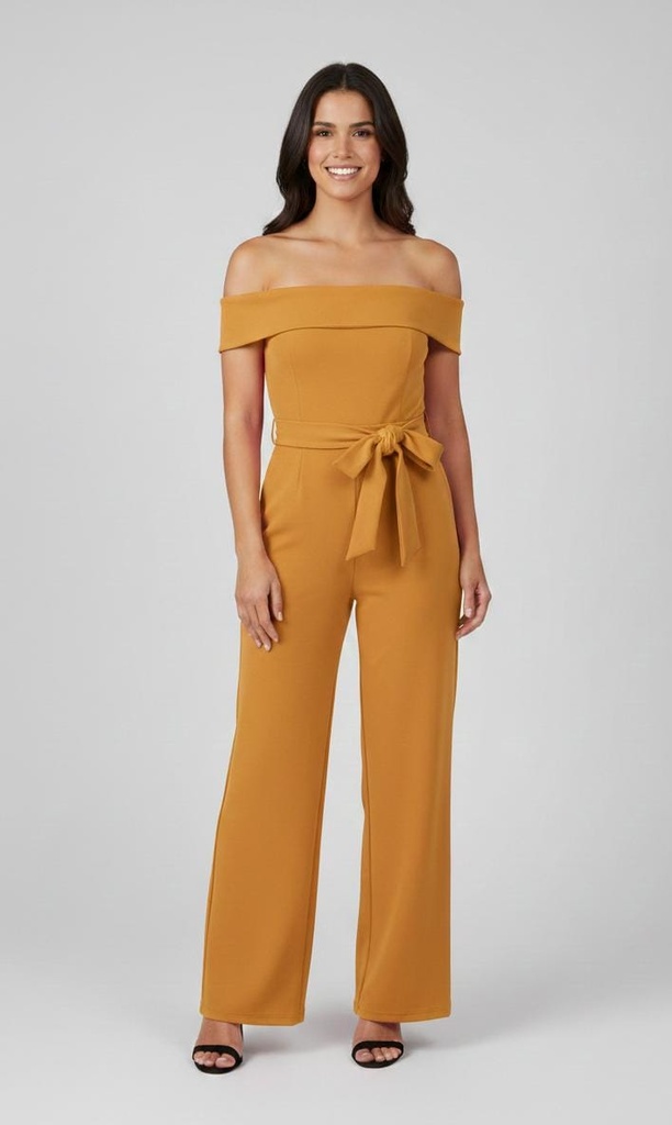 SHE+SKY JUMPSUIT MUJER MOSTAZA
