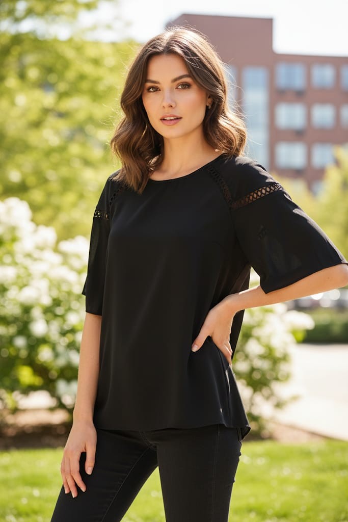 ZAC&RACHEL BLUSA MUJER NEGRO