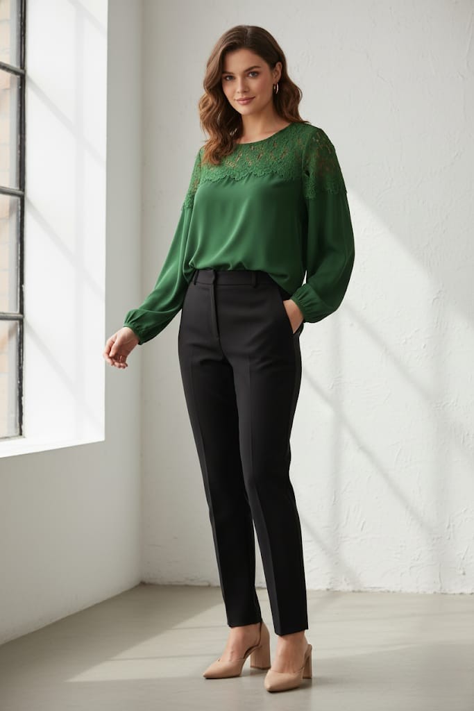 ZAC&RACHEL BLUSA VERDE LARGA