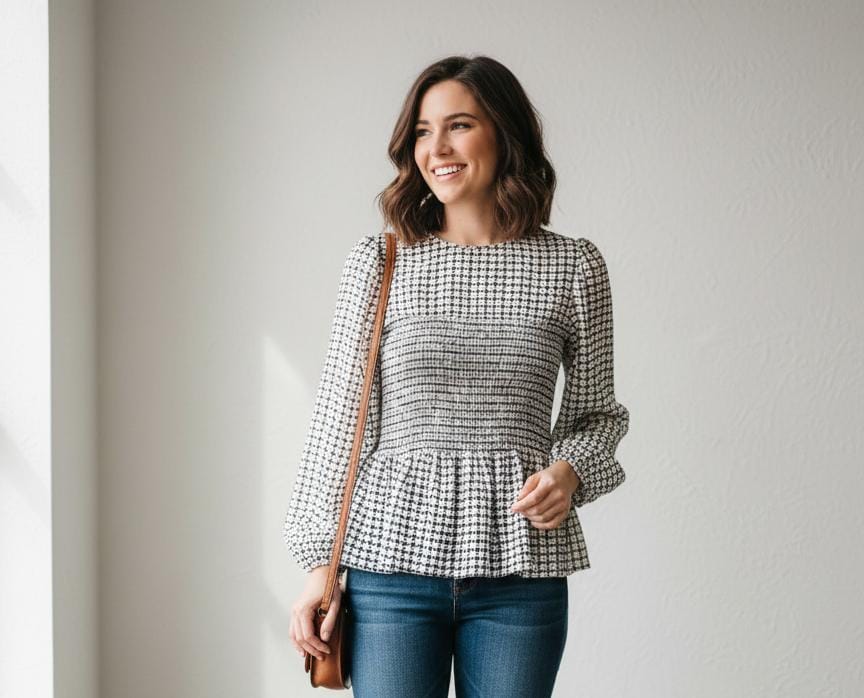 ZAC&RACHEL BLUSA BLANCO PNTS NEGRO STR6664E