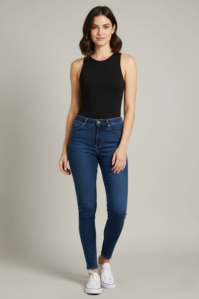 LEOTARDO ESCOTADO NEGRO