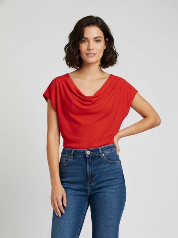 CRECE BLUSA ANARANJADO MUJER