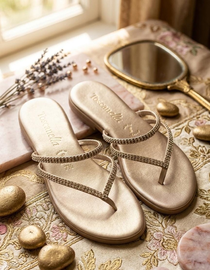 TOSCANELLA SANDALIA DORADA