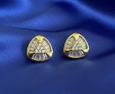 ARETES ENCHAPE TRIANGULAR BRILLO