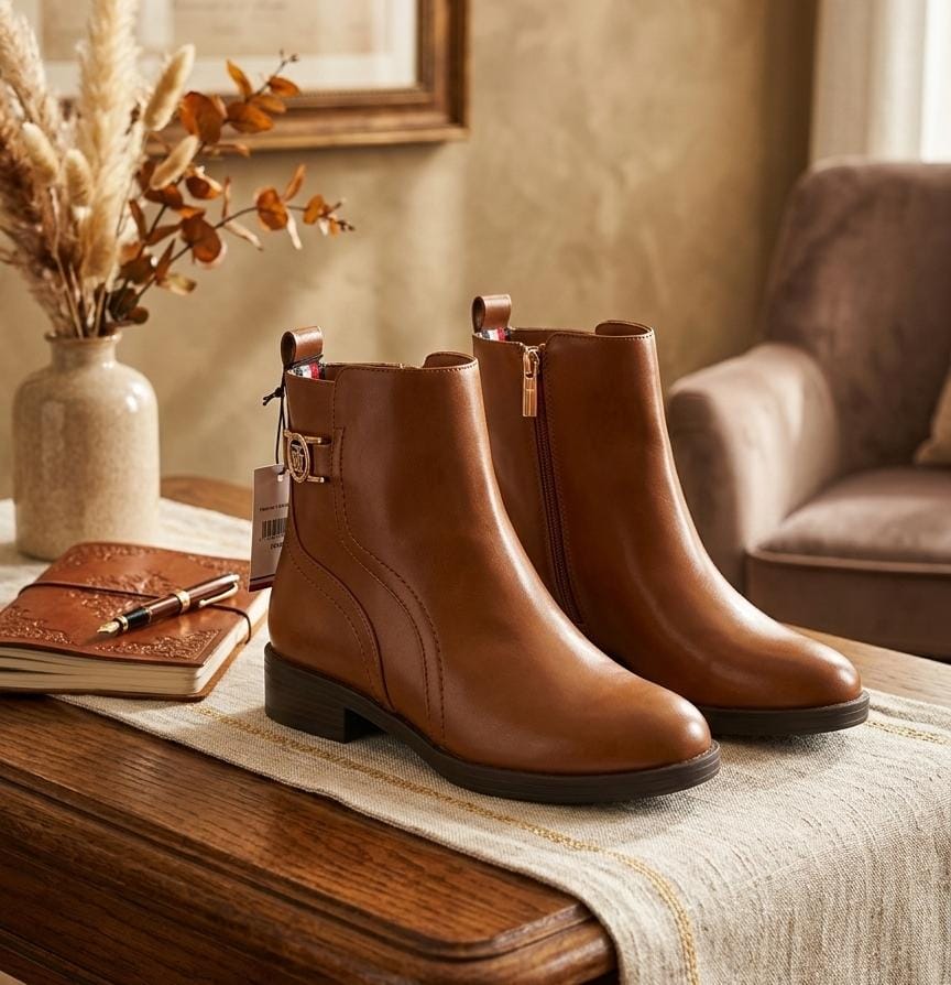 TOMMY BOTINES CAMEL MUJER 599F24