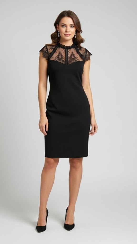 IRIS VESTIDO C. MUJER NEGRO ID4292