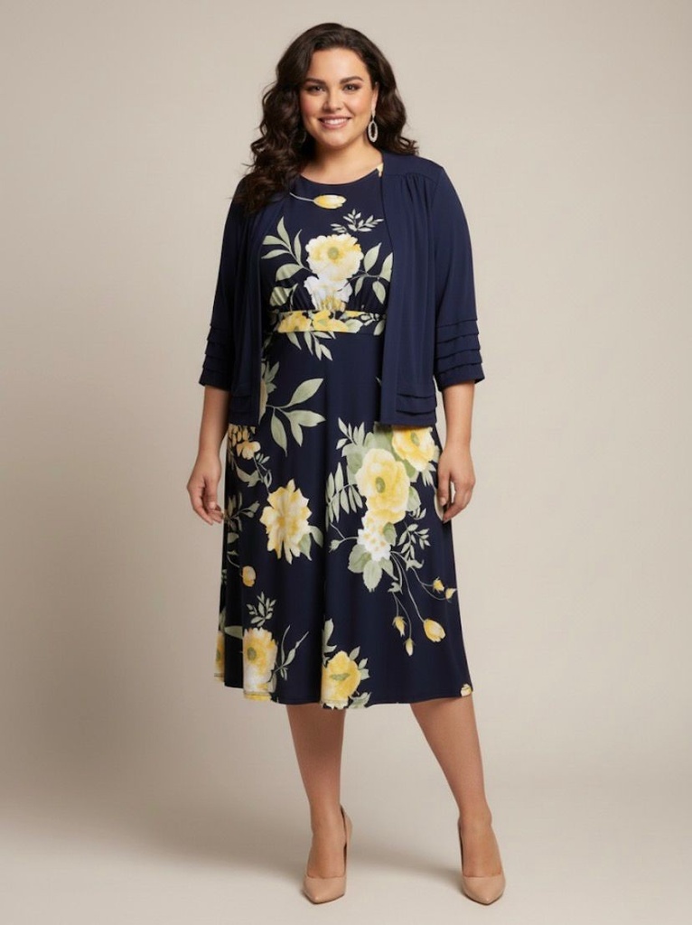 STUDIO ONE VESTIDO-CHAQUET AZUL M. FLRS 66468