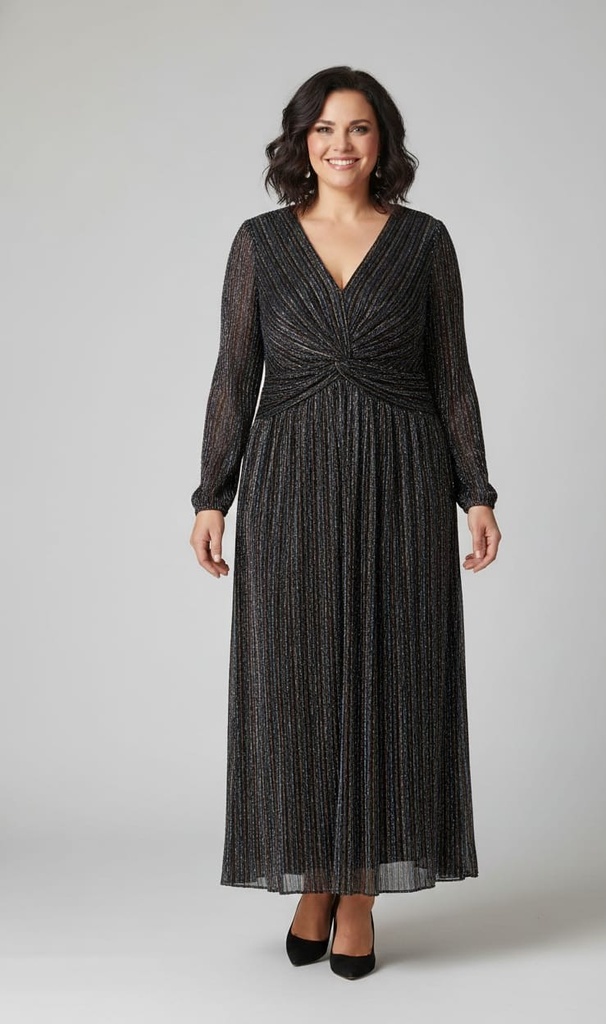 JULIA JORDAN VESTIDO NEGRO BRILLATE JJ39803